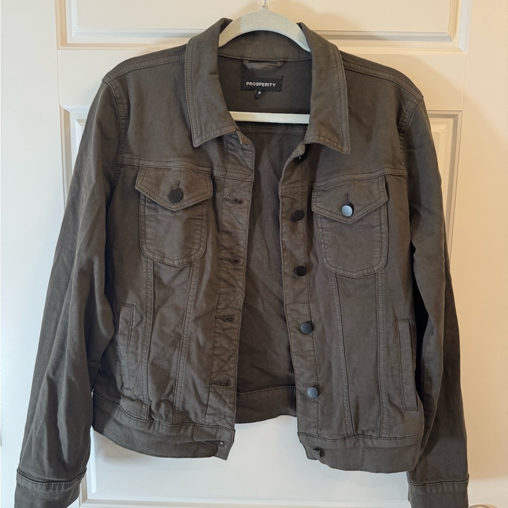 Prosperity Women's Olive Green Jean Jacket